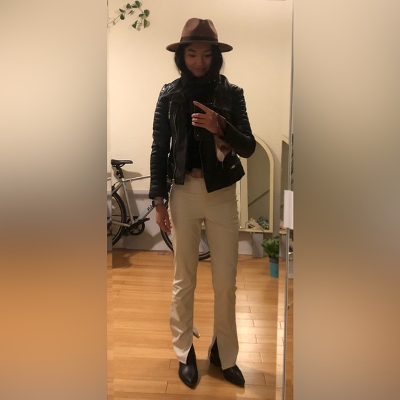 All Saints genuine leather biker jacket - Picture 3 of 7